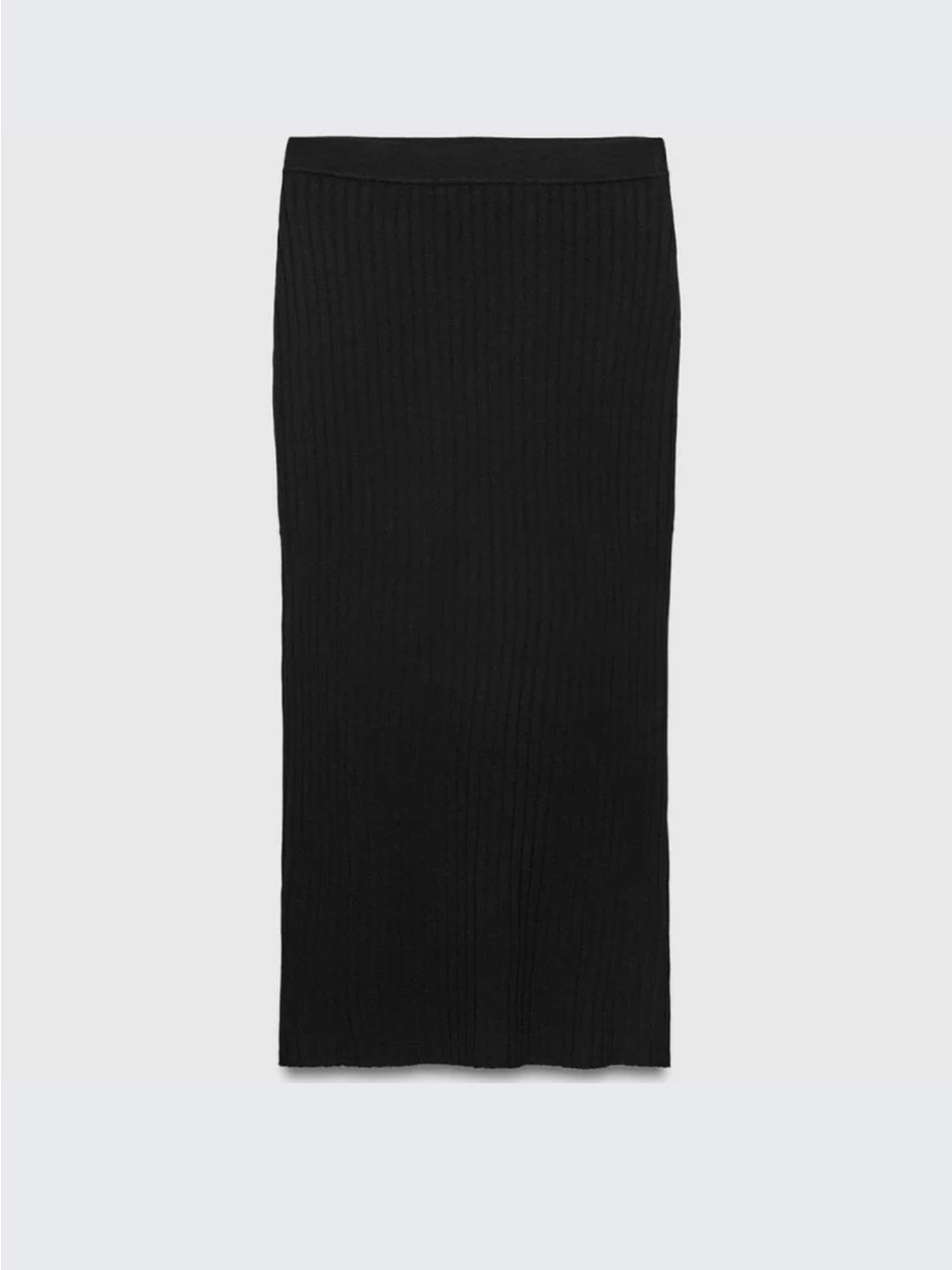 Zara Black Ribbed Midi Skirt. Great Condition